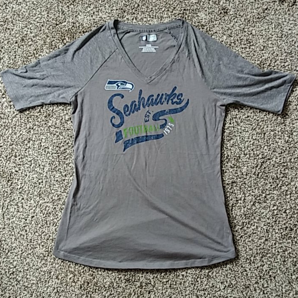 Seahawks 3/4 sleeve v-neck